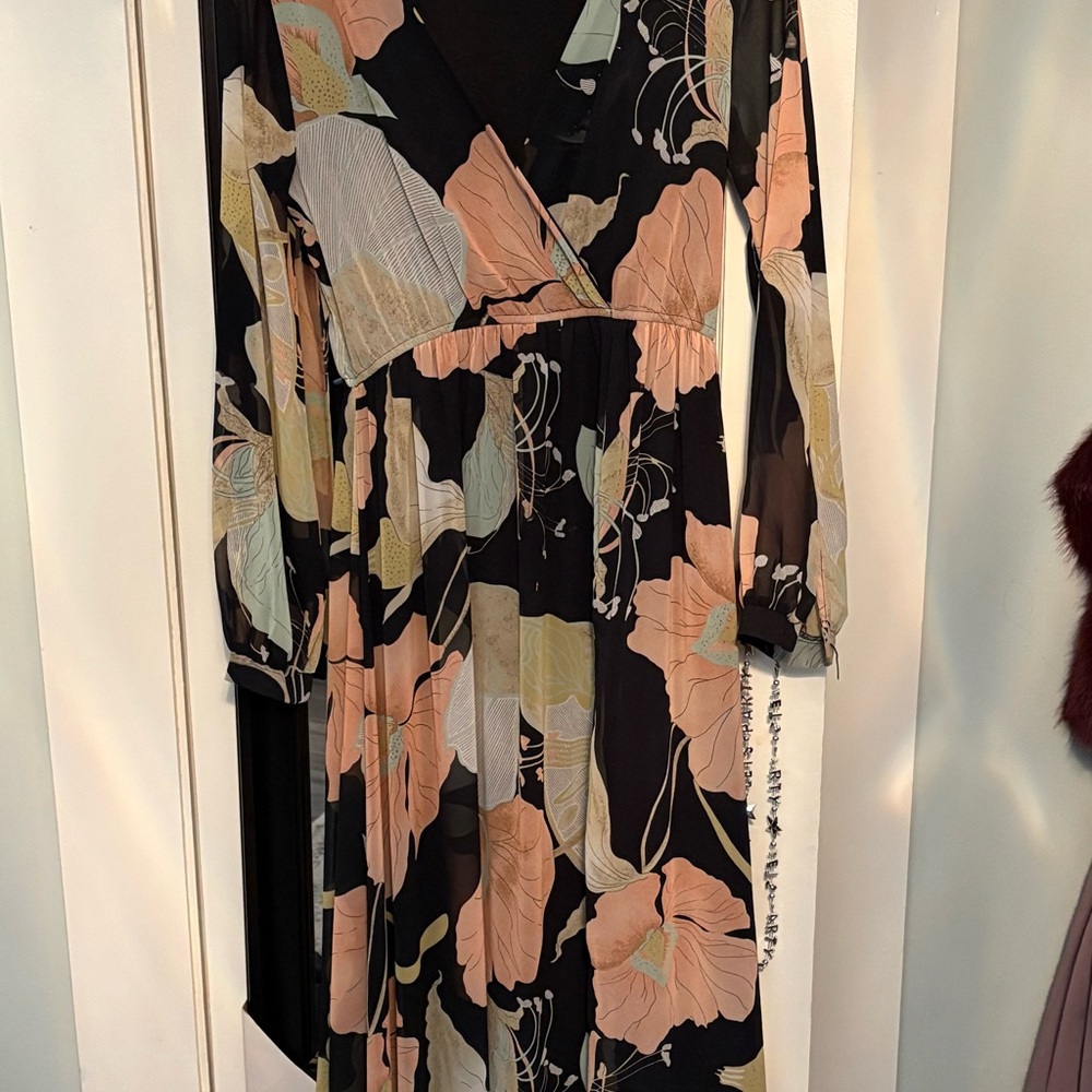 Floral Black Maxi Dress Lulu’s
